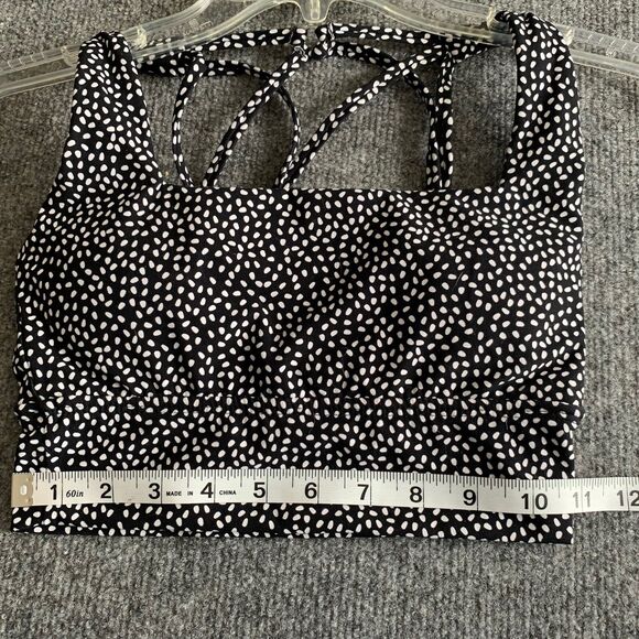 Buffbunny Sports Bra Size XS Strappy Back B&W Removable Pads Nylon Spandex - Picture 8 of 9